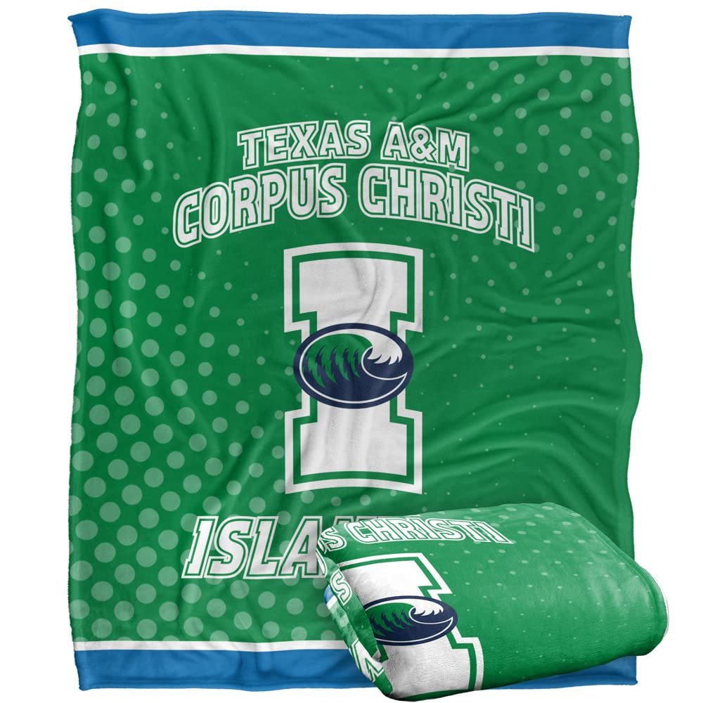 Texas A&M University Corpus Christi Blanket, 60"x80" Logo Dots Silky Touch Super Soft Throw Blanket