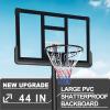Portable Basketball Hoop Backboard System Stand Height Adjustable 6.6ft - 10ft with 44 Inch Backboard and Wheels for Adults view 2