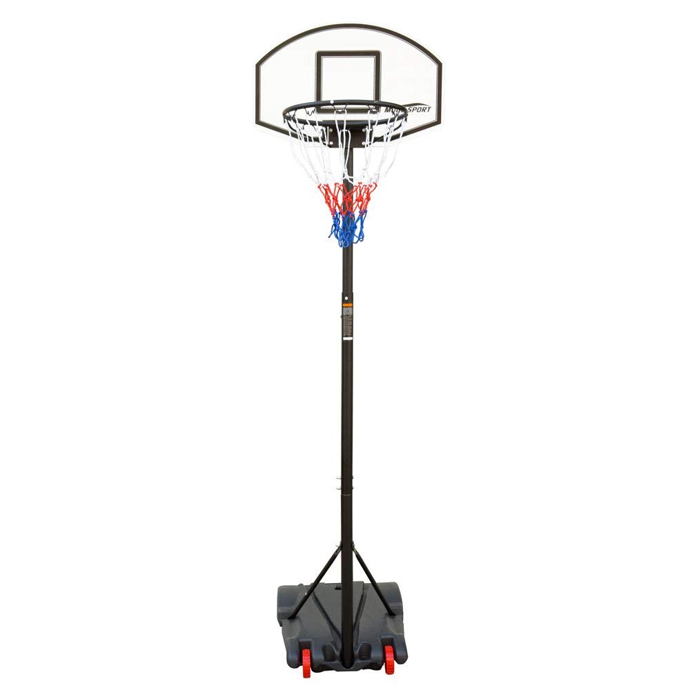 Youth Portable Basketball Hoop Black & White Adjustable Basketball Goal System for Indoor&Outdoor
