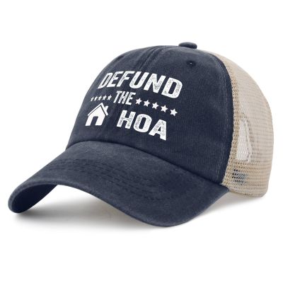Defund The HOA Hat for Womens Humor Trucker Hat for Men Purplish Blue01 Cycling Cap Fashion Unique Gifts for Plumber