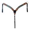 HILASON Western Horse Leather Breast Collar Floral Design Dark Brown | for Horses