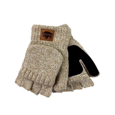 Buffalo Outdoors Workwear Unisex Fingerless Knit Glove (Oatmeal)