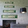 Billiards Vintage Aluminum Street Sign Foosball Pool cue pooltable Darts Rustic Metal tin | Indoor/Outdoor | 24" Wide view 2