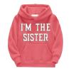 Baby Toddler Kid Boy Girl I'm the Sister Hoodie Long Sleeve Hooded Shirt Fashion Pocket Pullover Christmas (D, 5-6Years) view 4