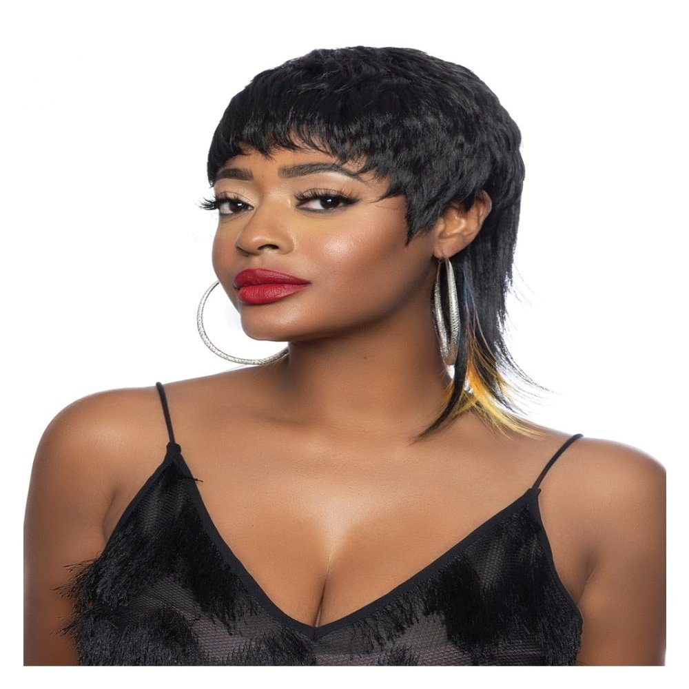 Mane Concept Red Carpet Synthetic Short Cut Full Wig - RCP1082 MULLET 1 (HB1B/GINGER)