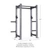 Titan Fitness X-3 Series 80" Silver Bolt-Down Power Rack, 24" Depth, Rackable 1650 LB Cage, 1.25" and 2" Pull Up Bars, Standard J-Hooks, Weight Plate Holders, Weightlifting and Strength Training view 2