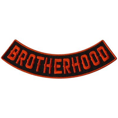 Hot Leathers Brotherhood 4 X 1 Bottom Rocker Patch PPM5116-4 Width x 1 Height Inches