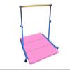 Athletic Bar Gymnastics Bar for Kids with 6 FT x 4 FT Tumble Mat, Adjustable Professional Horizontal Kip Bar Gymnast High Bars Home Gym Heavy Duty Gymnastics Equipment Training Bar (Blue) view 3