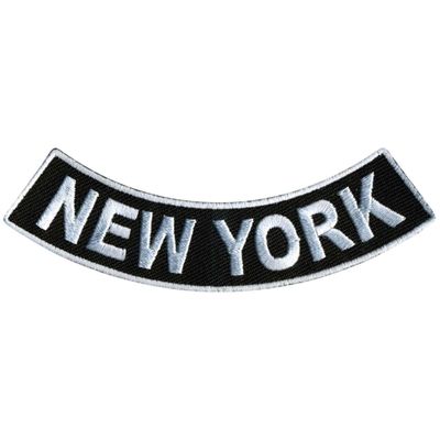 Hot Leathers New York 4 X 1 Bottom Rocker Patch PPM5064-4 Width x 1 Height Inches