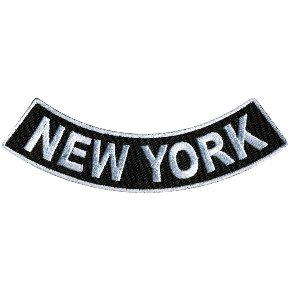Hot Leathers New York 4 X 1 Bottom Rocker Patch PPM5064-4 Width x 1 Height Inches