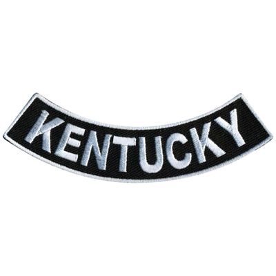 Hot Leathers Kentucky 4 X 1 Bottom Rocker Patch PPM5034-4 Width x 1 Height Inches