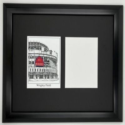Team Up with Wrigley Field! Framed and Matted Personalized Picture. Add Your Photo!