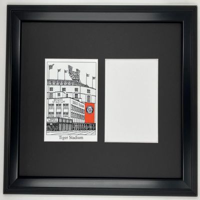 Team Up with Tiger Stadium! Framed and Matted Personalized Picture. Add Your Photo!