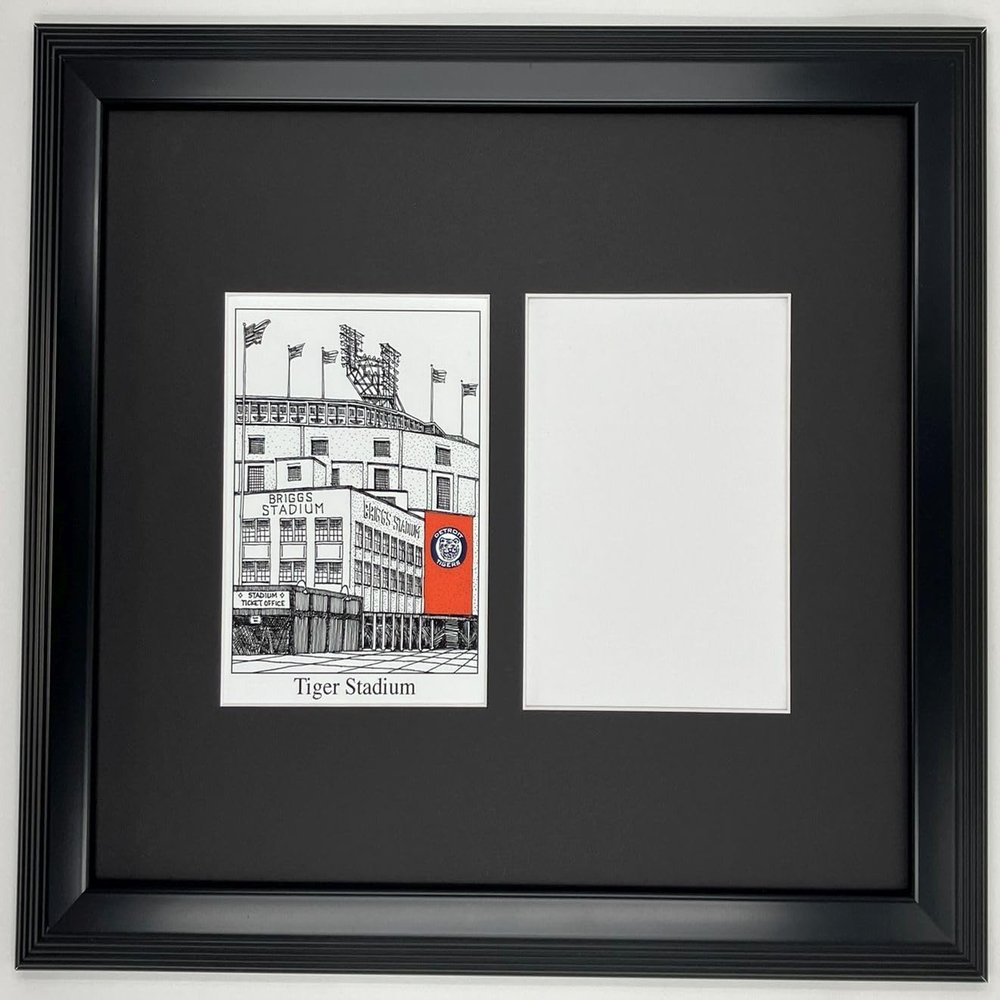 Team Up with Tiger Stadium! Framed and Matted Personalized Picture. Add Your Photo!