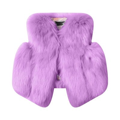 Newborn Infant Baby Girl Faux  Warm Winter Cape Cloak Coat Jacket Thick Warm Waistcoat (Purple, 12-18 Months)