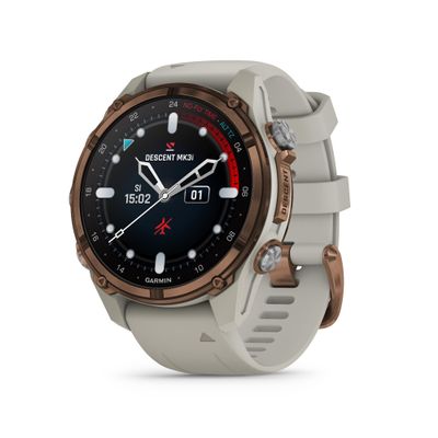 Garmin Descent Mk3i, Dive Computer and Multisport GPS Smartwatch, Air Integration, French Gray