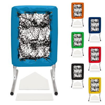 Velocity 9 Hole Pitch Master Pro Edition - Baseball Pitching Net - Professional Quality Hole Pitcher - Heavy-Duty Frame - Portable Baseball and Softball Training Equipment, Light Blue