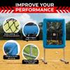 Velocity 9 Hole Pitch Master Pro Edition - Baseball Pitching Net - Professional Quality Hole Pitcher - Heavy-Duty Frame - Portable Baseball and Softball Training Equipment, Light Blue view 3