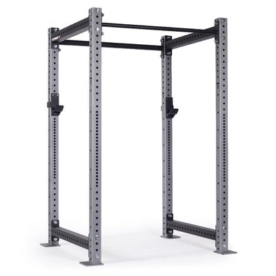 Titan Fitness X-3 Series 80" Silver Bolt-Down Power Rack, 36" Depth, Rackable 1650 LB Cage, 1.25" and 2" Pull Up Bars, Standard J-Hooks, Weightlifting and Strength Training