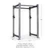 Titan Fitness X-3 Series 80" Silver Bolt-Down Power Rack, 36" Depth, Rackable 1650 LB Cage, 1.25" and 2" Pull Up Bars, Standard J-Hooks, Weightlifting and Strength Training view 2