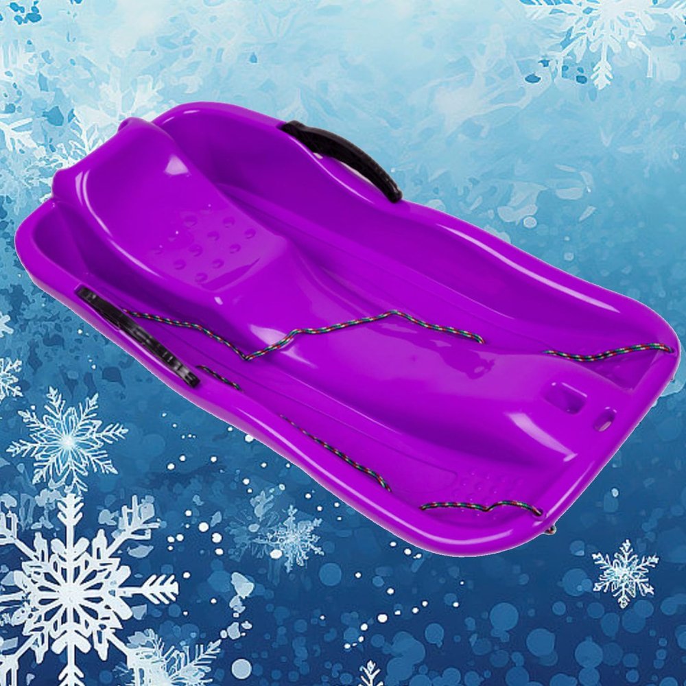 Children's Sledge, Thickened Double Sledge, Multi-Coloured Sledges, Snow Sledge with Backrest
