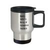 Locomotive Engineer Travel Mug, Gift Idea for Train Enthusiast, Funny Novelty Coffee or Tea Mug for Men or Women view 2