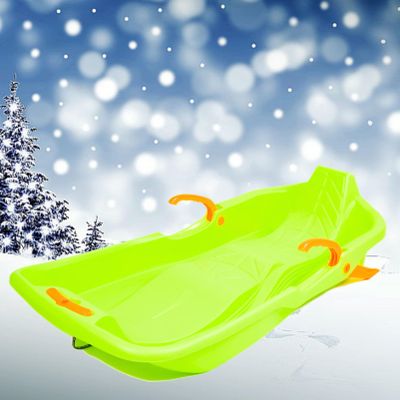 Children's Abrasion-Resistant Sledges, Winter Tandem Sledges, Frost-Resistant High Back Sledges, Sledges with Brakes and Pulling Ropes