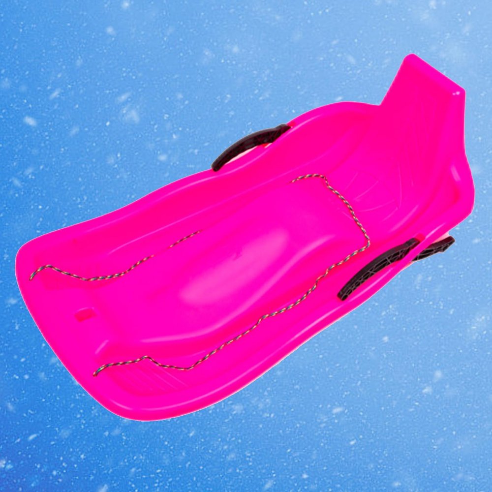 Children's Sledges, Winter Tandem Sledges, Sledges with Brakes and Pull Ropes, Plastic High Back Sledges