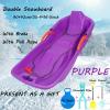 Winter Tandem Sledges, Children's Sledges, Sledges with Brakes and Pull Ropes, Plastic High Back Sledges view 2