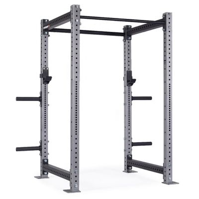 Titan Fitness X-3 Series 80" Silver Bolt-Down Power Rack, 36" Depth, Rackable 1650 LB Cage, 1.25" and 2" Pull Up Bars, Standard J-Hooks, Weight Plate Holders, Weightlifting and Strength Training