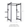 Titan Fitness X-3 Series 80" Silver Bolt-Down Power Rack, 36" Depth, Rackable 1650 LB Cage, 1.25" and 2" Pull Up Bars, Standard J-Hooks, Weight Plate Holders, Weightlifting and Strength Training view 2