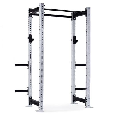 Titan Fitness X-3 Series 90" White Bolt-Down Power Rack, 24" Depth, Rackable 1650 LB Cage, 1.25" and 2" Pull Up Bars, Standard J-Hooks, Weight Plate Holders, Weightlifting and Strength Training