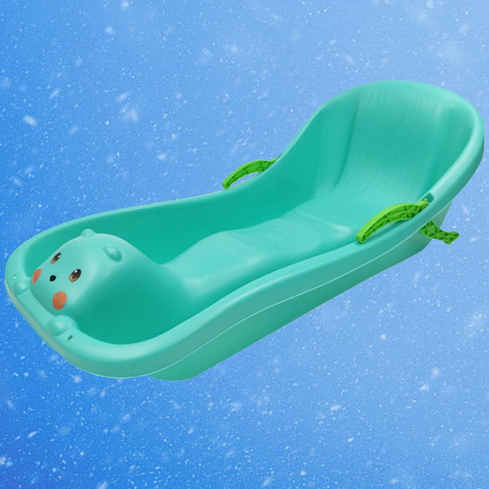 Children'S Double Sledge, Thick Wear-Resistant Sledge, Plastic Snow Sled, Winter Snow Sleds