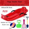 Two-Handle Children's Sledges, Frost-Resistant and Wear-Resistant Sledges, Two-Person Padded Sledges, Sledges with Backrests view 2