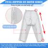 AUSTYLCO Fleece Tear Away Pants for Men Two Side Zippers Sweatpants for Basketball Knee/Leg Post-Surgery/Fracture view 3