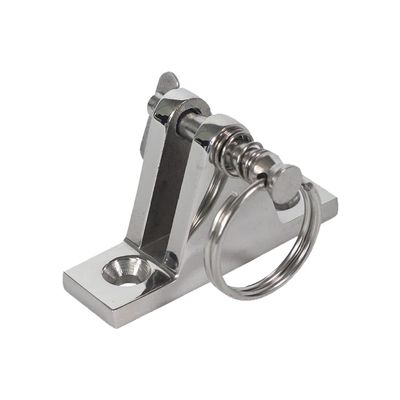 BE-TOOL Stainless Steel Silver Bimini Top 90 Deck Hinge with Removable Pin for Ship Yacht, Fiberglass Boats, Inflatable Boats, Yachts