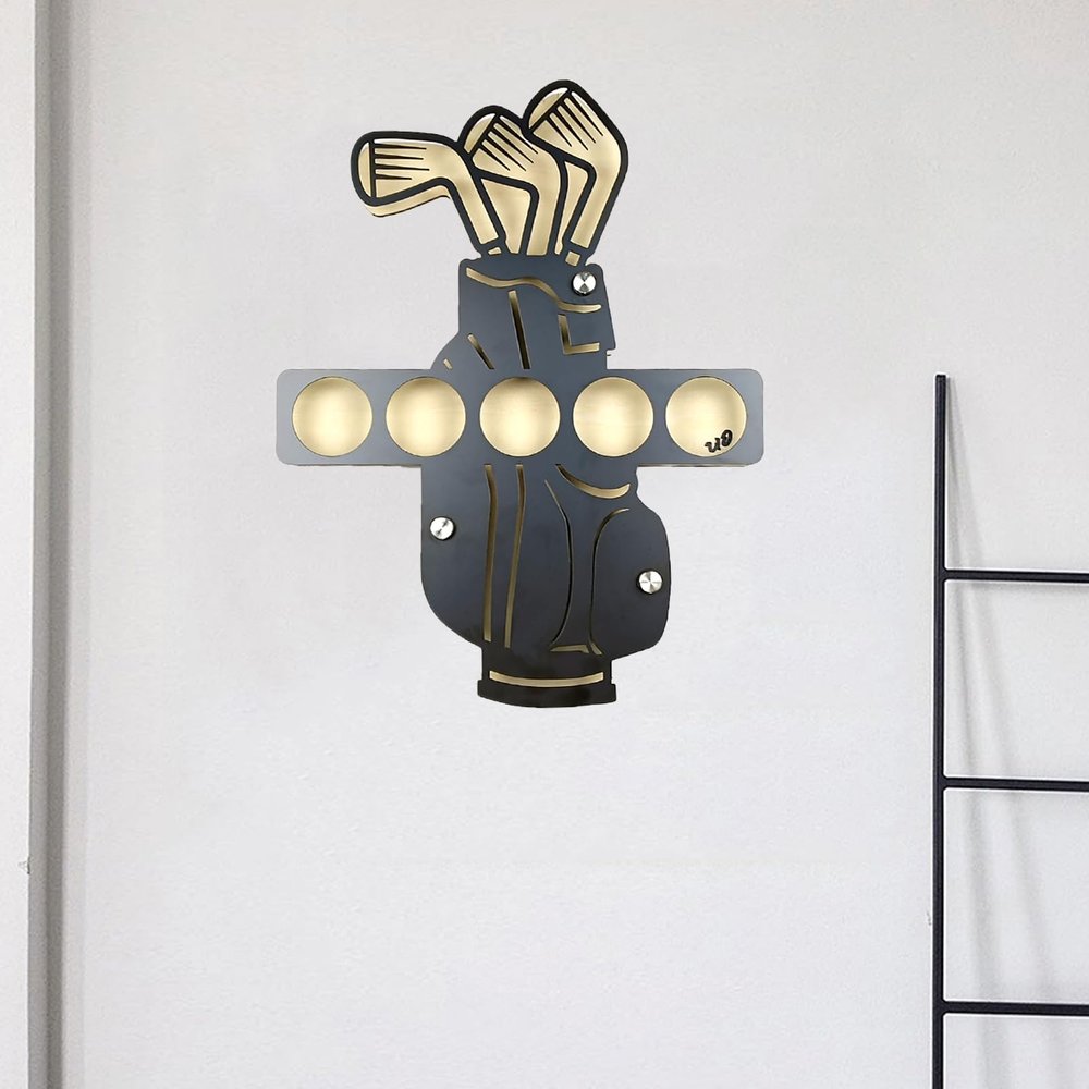 Golf Ball Wood Showcase Protected Cabinet,Golf Rack for Golf Ball Collections,Golf Ball Display Rack Cabinet for Wall Mount for Golf Enthusiasts(Color:O)