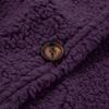 ZYXTIM Womens Oversized Sherpa Jackets Faux Fuzzy Fleece Long Sleeve Warm Fall Coat Plus Size Buttons Outerwear with Pockets Purple view 3