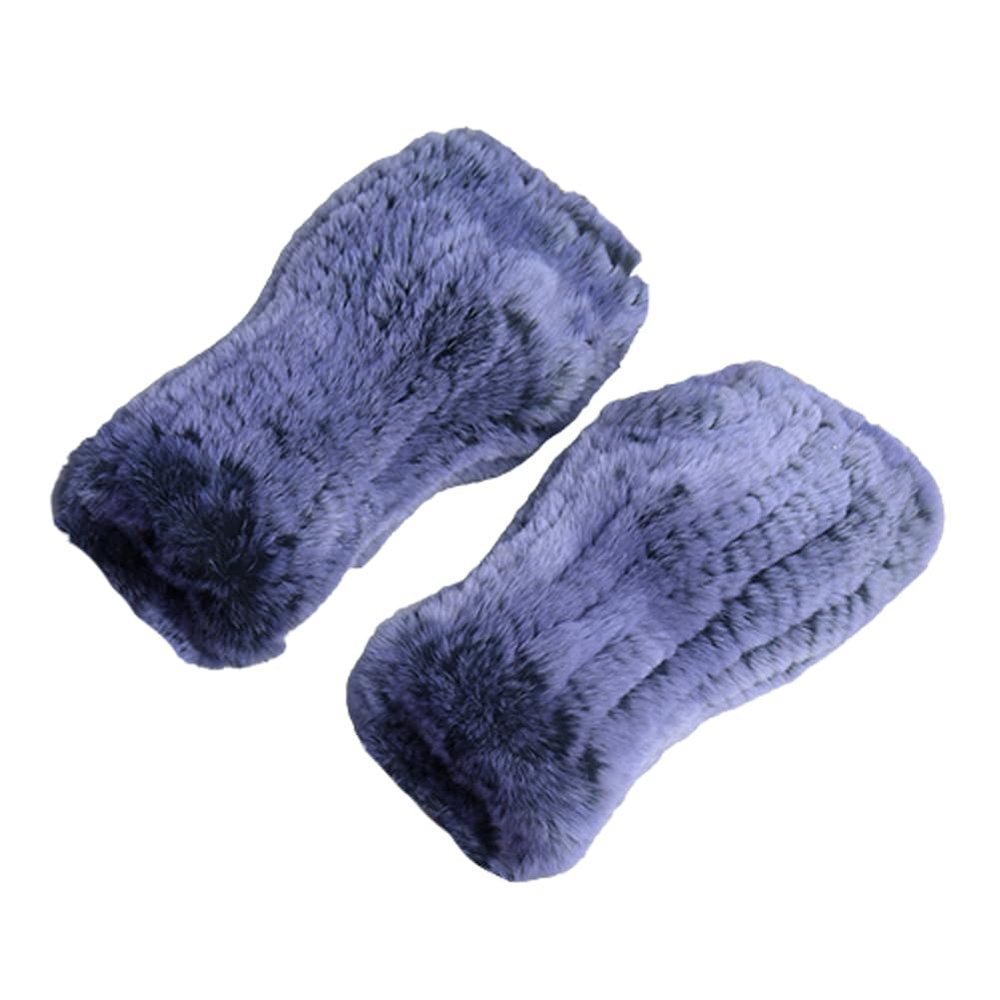 ECYC Ltd Faux Fur Fingerless Gloves for Women, Faux Fur Knit Gloves Fluffy Warm Winter Gloves Furry Fingerless Mittens with Thumb Hole Half finger Mittens Hand Warmers Arm Sleeve