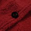ZYXTIM Womens Oversized Sherpa Jackets Faux Fuzzy Fleece Long Sleeve Warm Fall Coat Plus Size Buttons Outerwear with Pockets Red view 3