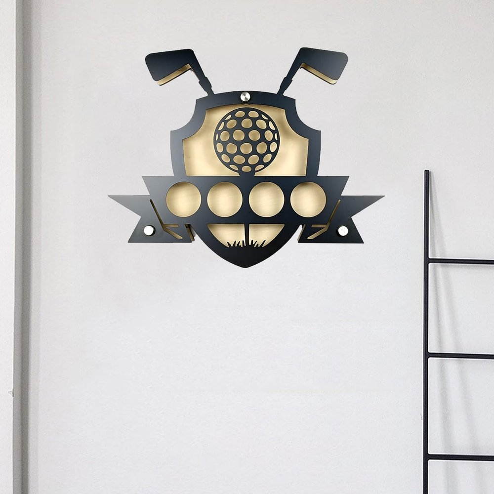 Golf Ball Wood Showcase Protected Cabinet,Golf Rack for Golf Ball Collections,Golf Ball Display Rack Cabinet for Wall Mount for Golf Enthusiasts(Color:J)