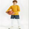 DEVOROPA Youth Boys Compression Thermal Shirt Long Sleeve Fleece Baselayer Soccer Baseball Undershirt Gold M view 4