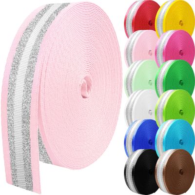 Grosun 10 Yards Nylon Webbing 1.5 inch 2 inch Webbing Straps Backpack Straps Nylon Belt for Indoor or Outdoor Gear, DIY Crafting, Handles, Luggage, Slings (Light Pink, 2 inch)