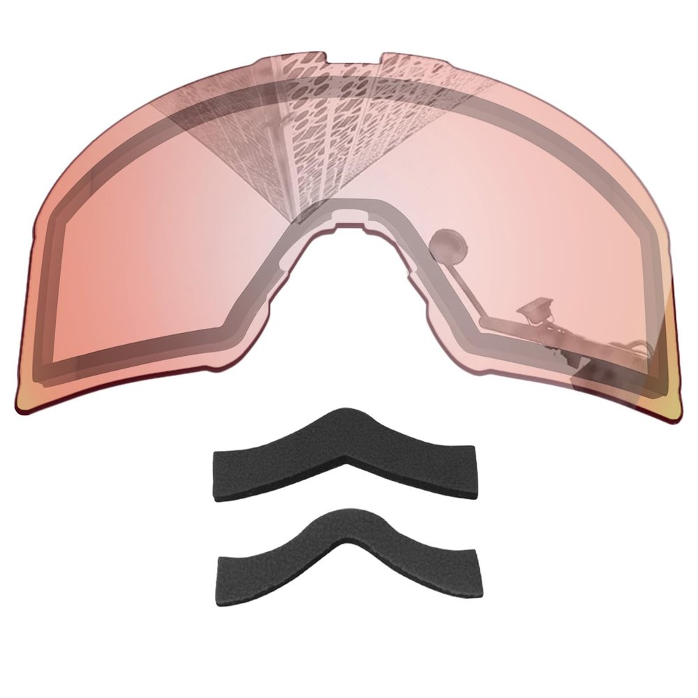MYCOURAG Anti-fog Ski Goggles Replacement Lenses&Nose Pads for Oakley Line Miner L OO7070 Snow Goggle - Rose Gold