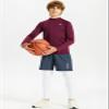 DEVOROPA Youth Boys Compression Thermal Shirts Long Sleeve Undershirt Fleece Baselayer Mock Top Maroon XL view 3