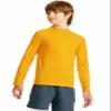 DEVOROPA Youth Boys Compression Thermal Shirts Long Sleeve Undershirt Fleece Baselayer Mock Top Gold M view 1