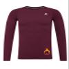 DEVOROPA Youth Boys Compression Thermal Shirt Long Sleeve Kids Fleece Baselayer Soccer Baseball Undershirt Maroon XL view 1