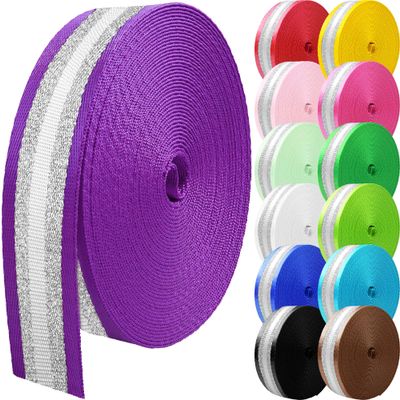 Grosun 10 Yards Nylon Webbing 1.5 inch 2 inch Webbing Straps Backpack Straps Nylon Belt for Indoor or Outdoor Gear, DIY Crafting, Handles, Luggage, Slings (Purple, 2 inch)