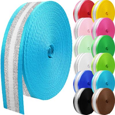 Grosun 10 Yards Nylon Webbing 1.5 inch 2 inch Webbing Straps Backpack Straps Nylon Belt for Indoor or Outdoor Gear, DIY Crafting, Handles, Luggage, Slings (Blue, 2 inch)