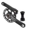 LAIJIANG GOLDIX Cranksets 160mm Hollow Integrated Crankarms 28/30/32/34/36T Chainring Aluminum Alloy Crankset for 7-12 Speed Children's Folding Bicycle with Bearing (Color : 32T, Size : 160mm) view 1